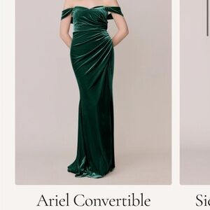 Revelry Strapless Emerald Dress